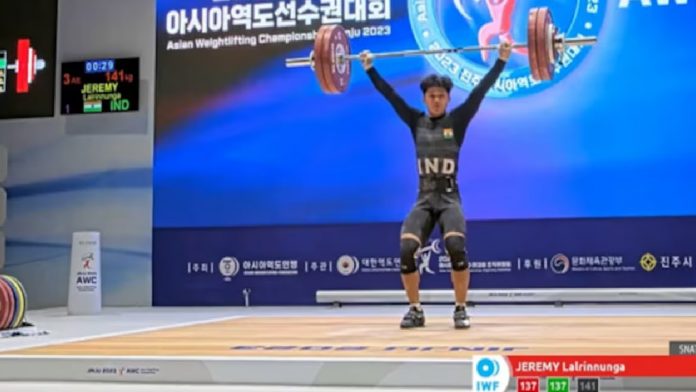 Jeremy Lalrinnunga Wins Silver in Snatch But Does Not Finish Event