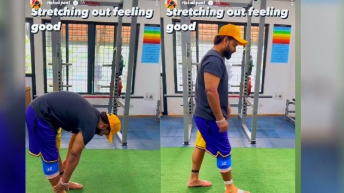 Rishabh Pant take baby steps towards recovery as he hits the gym at the NCA rehabilitation centre