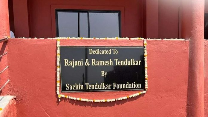 The Sachin Tendulkar Foundation will construct a school in Sandalpur to offer free instruction to more than 2300 kids