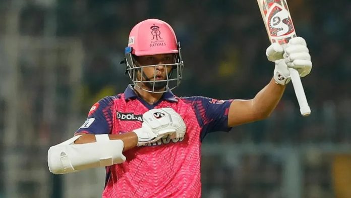 Yashasvi Jaiswal hits a 13-ball half-century to enter the record books during the KKR versus RR Indian Premier League 2023 match
