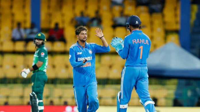 Kuldeep dominates with a spectacular five wicket haul as India thrash Pakistan by 228 runs