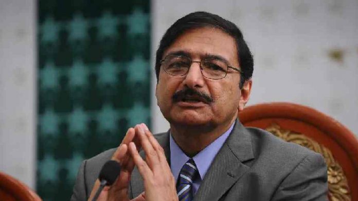 Zaka Ashraf, Chief of the Pakistan Cricket Board, in India. That's the Cause