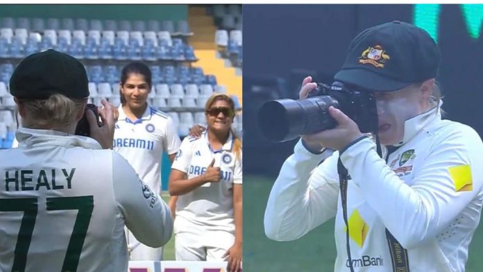 Alyssa Healy, Australia's captain, explains why she photographed the Indian team