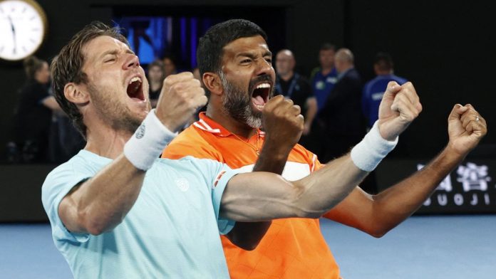 At the Australian Open, Rohan Bopanna wins his first Grand Slam championship in men's doubles