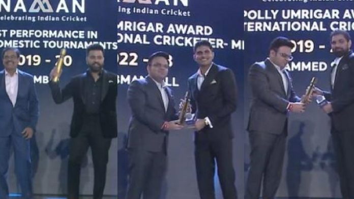 Mohammed Shami, Jasprit Bumrah, Shubman Gill, and Ravichandran Ashwin Receive the Polly Umrigar Award