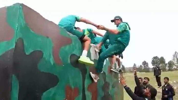 Watch: Pakistan Cricket Team Participates In Military Drills At Army Camp