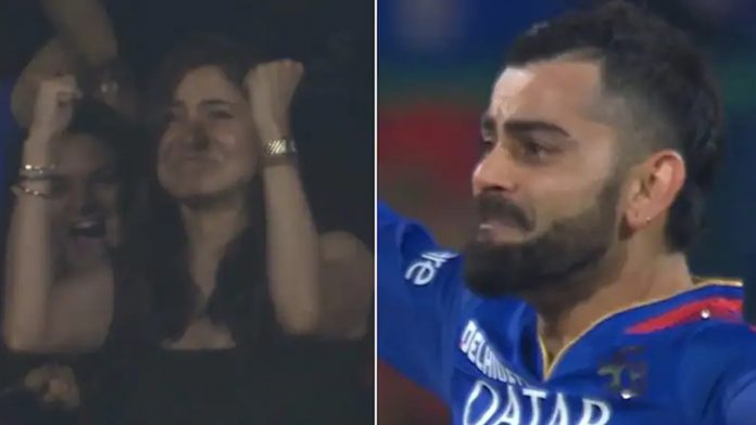 Anushka Sharma and Virat Kohli can't contain their tears as RCB defeats CSK to go to the IPL playoffs