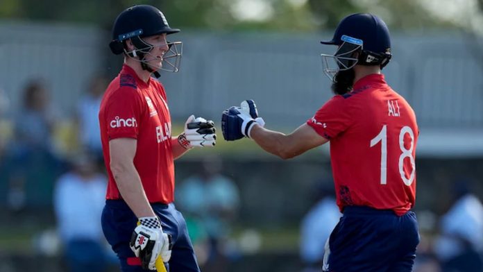 Harry Brook's outstanding performance helps England secure a 41-run victory over Namibia