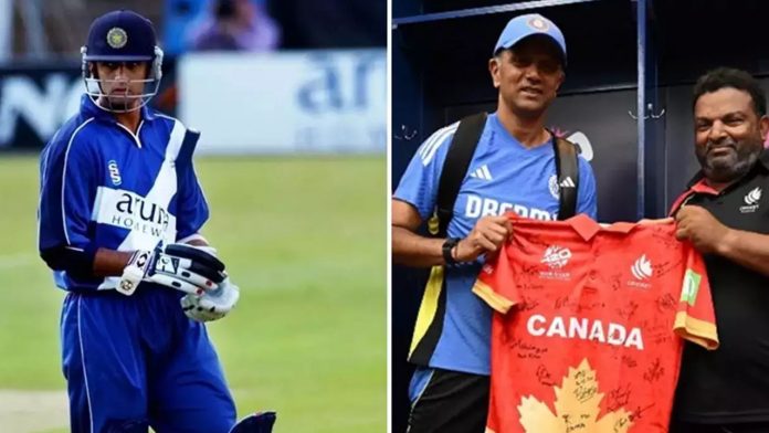 Rahul Dravid pays a visit to Team Canada's dressing room. Gesture wins the Internet