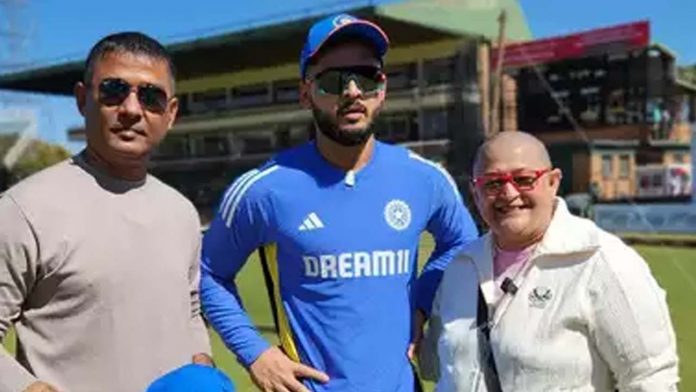 In an emotional ceremony, Riyan Parag receives his debut India cap from his father