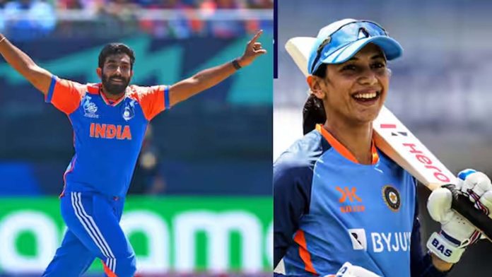 Jasprit Bumrah and Smriti Mandhana named ICC Players of the Month for June