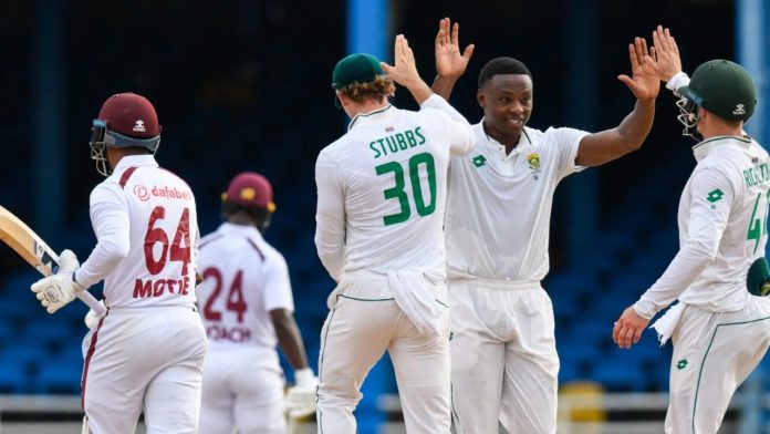 South Africa's hopes of winning the West Indies are kept alive by Keshav Maharaj and Kagiso Rabada