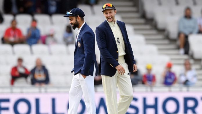 Virat Kohli's test statistics are compared to Joe Root's by Michael Vaughan, and fans respond