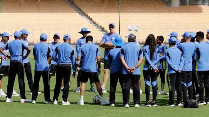 Before the second Bangladesh test, Team India begins its practise session