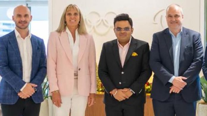 ICC CEO Jay Shah Meets with CEO of the Brisbane 2032 Olympic Organizing Committee