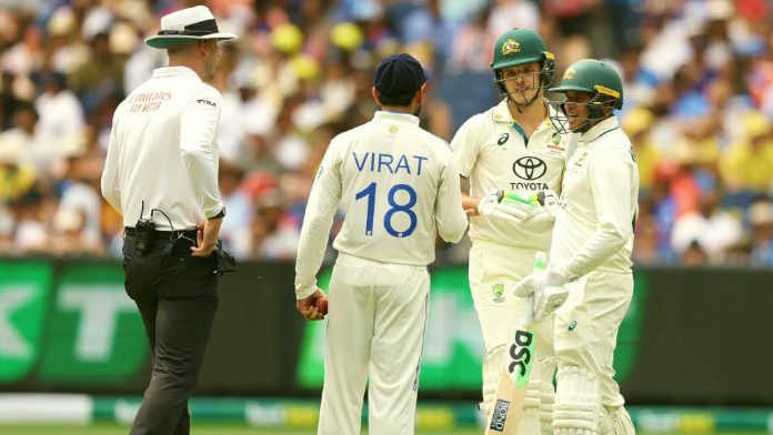 Konstas and Kohli got into a heated argument at MCG