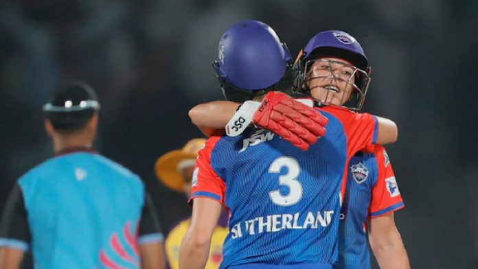 Meg Lanning and Annabel Sutherland lead Delhi Capitals to a seven-wicket win against UP Warriorz in WPL