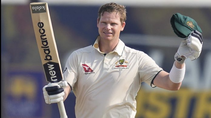 Steve Smith smashes his 36th Test hundred, moving him up to joint-fifth on the all-time list