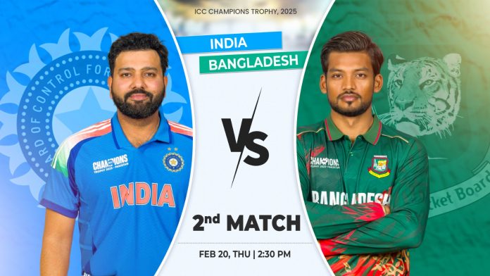 ICC Champions Trophy 2025: Bangladesh vs India, 2nd Match, Group A, 2nd ODI, Prediction, Pitch Report, Playing XI