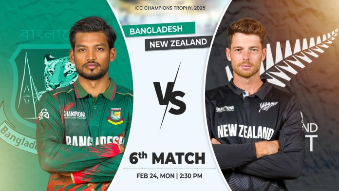 ICC Champions Trophy 2025: Bangladesh vs New Zealand, 6th Match, Group A, Prediction, Pitch Report, Playing XI