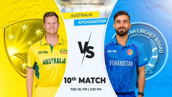 ICC Champions Trophy 2025: Afghanistan vs Australia, 10th Match, Group B, Prediction, Pitch Report, Playing XI