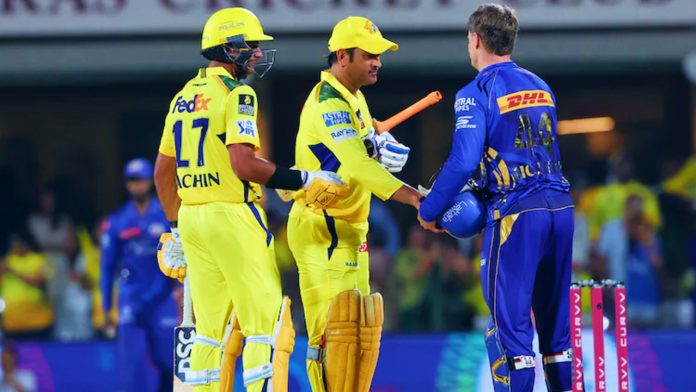 Chennai Super Kings defeated the Mumbai Indians by four wickets