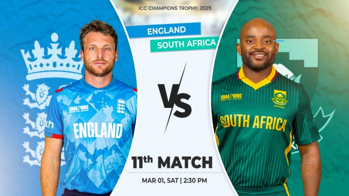 ICC Champions Trophy 2025: South Africa vs England, 11th Match, Group B, Prediction, Pitch Report, Playing XI