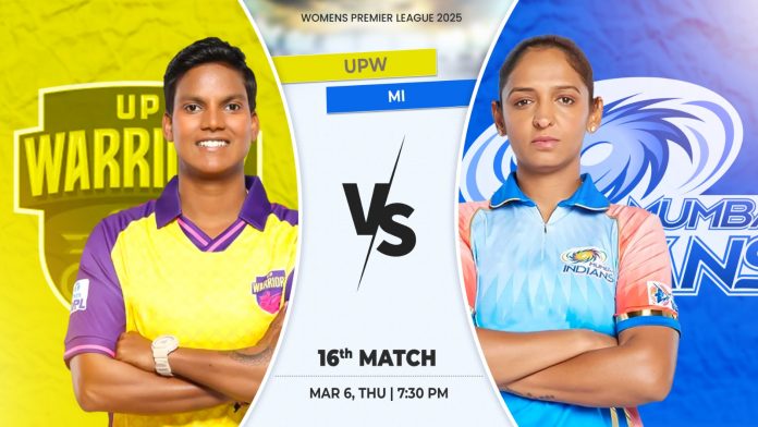 WPL 2025: UP Warriorz Women vs Mumbai Indians Women, 16th Match Prediction, Pitch Report, Playing XI