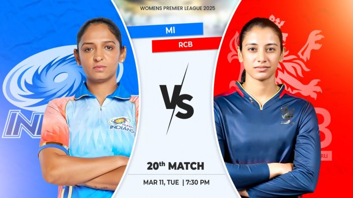 WPL 2025: Mumbai Indians Women vs Royal Challengers Bengaluru Women, 20th Match,Prediction, Pitch Report, Playing XI